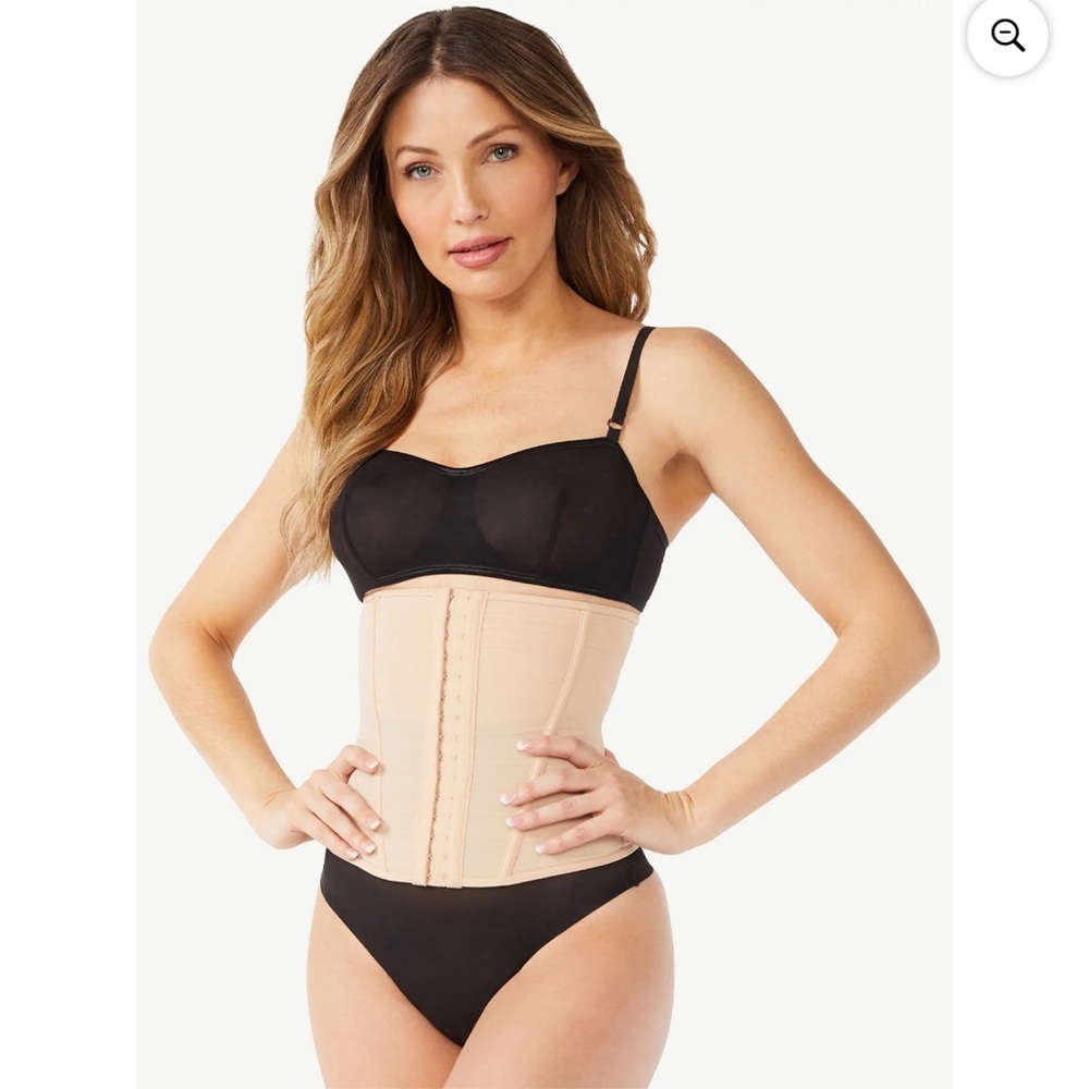 NWT Sofia Shapewear by Sofia Vergara Power Mesh Waist Trainer Beige Size Medium